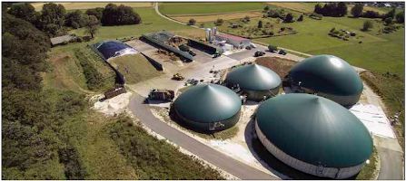 Energiegenossenschaft Gussenstadt (EGG) - Luftbild Biogasanlage