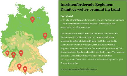 Screenshot Insektenfördernde Regionen